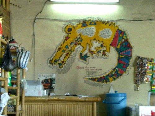 Dráček po požití halucinogenních houbiček